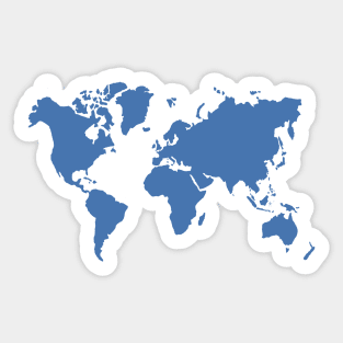 Blue mappemonde Sticker